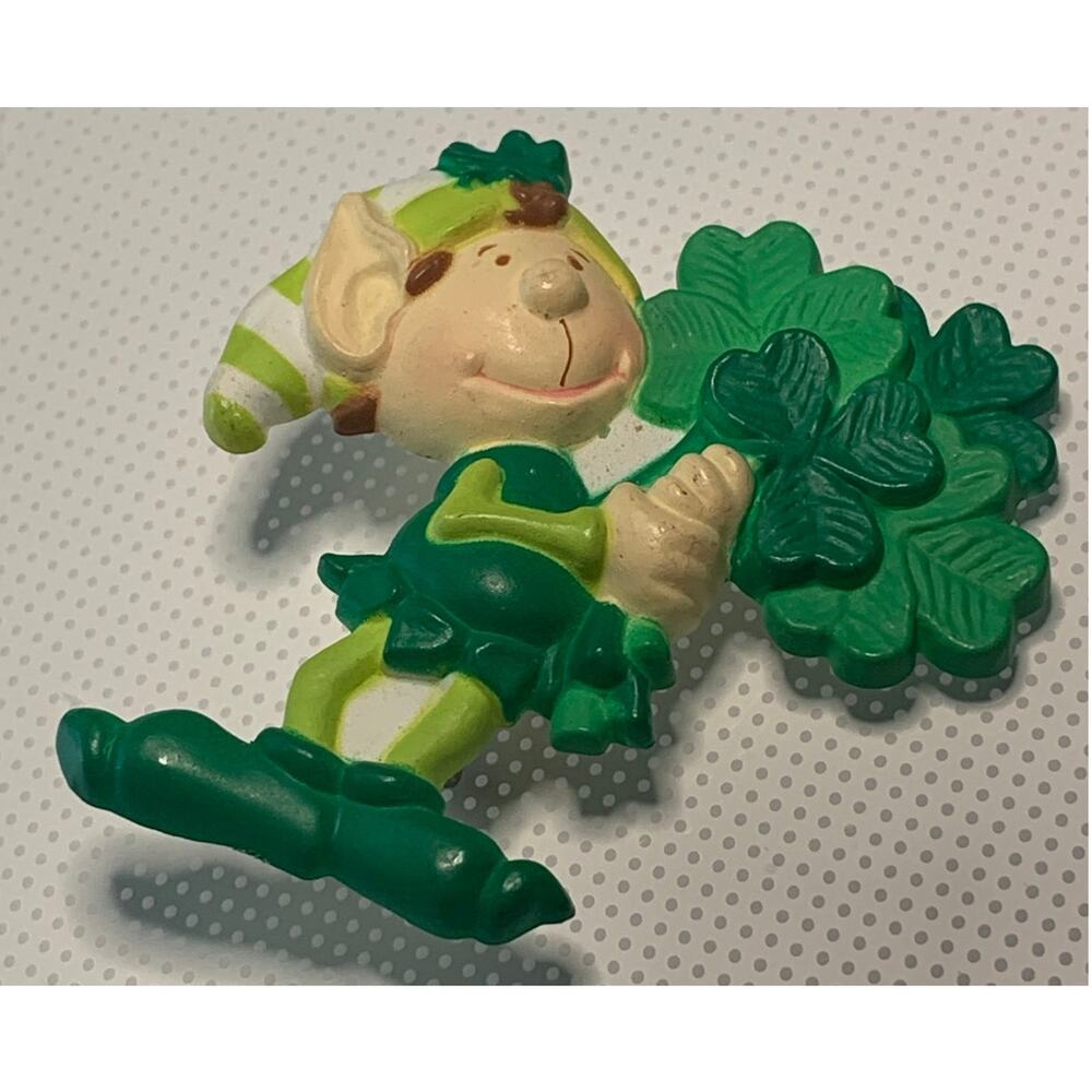 Vintage Elf Leprechaun Shamrock Pin from American Greeting Co